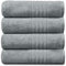 GC GAVENO CAVAILIA 450 GSM Hand Jumbo Sheet, 100% Egyptian Cotton, Silver/Grey, Pack of 4 Bath Towel