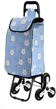 Trolley-Tasche faltbar 3 Räder x 2 Treppen steigen Einkaufswagen Süßer Stil Leise Abnehmbar Schwerlast shopping trolley 50 kg groß Damen Einkaufstrolley Reisen Picknick Camping 35L