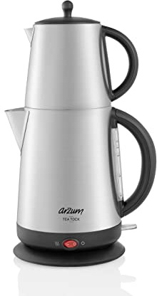 Arzum Tea Tock Elektrische türkische Teebereiter, Edelstahl, 120 V
