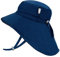 Jan & Jul Quick Dry Adventure UV Protection Hat, Adjustable (L: 2-5 Years, Navy: Navy Trim)