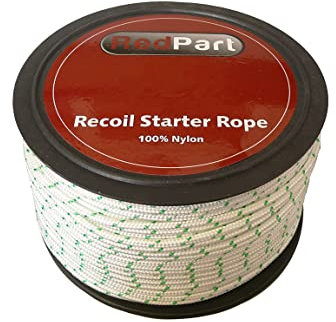 RedPart 3mm x 100m / 3.0mm x 100 Metres Starter Rope/Recoil Pull Cord for Lawnmowers