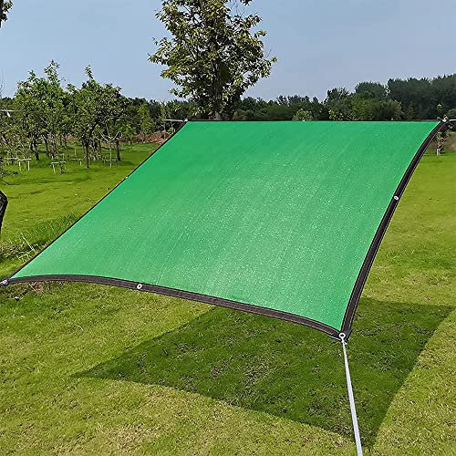 JKIOOW Garten Schattierungsnetz mit Ösen Grün Sonnenschutznetz Leicht und Haltbarkeit 4 * 8m Gewächshaus Schatten Netz for Gartenpavillon (Size : 13 * 26ft)