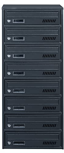 8-Personen-Briefkasten EURO GLM8 Farbe RAL 7016