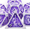 SIQUK Metallwürfel für polyedrische DND-Würfel mit Box D20, D12, D10, D%, D8, D6, D6, Würfelset für Dungeons and Dragons, Rollenspiel, RPG, MTG, Brettspiele (Violett mit silberfarbenem Rand)