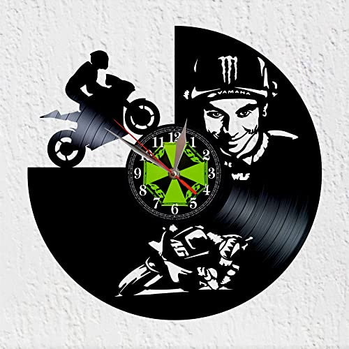 VINY WOODY Neue Motorradfahrer Motorradrennen Uhr Dekorative Wanduhr Vinyl Disc Uhr Original Geschenk