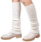 Mulor Wool Knit Leg Warmers for Women Knitted Legwarmers for Girls Ladies Calf Length or Knee High