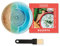 evergrate Ocean Ceramic Grater with Brush and Recipe Book