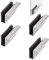UFURMATE Glas-Fingerkantenzug, 4 Stück, Schrank-Finger-Ziehgriff, Glastür-Clips, Schrankriegel-Klemme, verdeckter Griff für Vitrinentür (Silber)