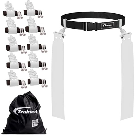 Trained Flaggen-Fußball-Set & eBook, 10 Mann weiß Set, Adjustable