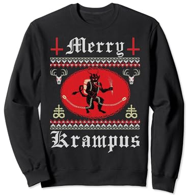Merry Krampus Xmas Hässlicher Weihnachtspullover Gruss Vom Krampus Sweatshirt