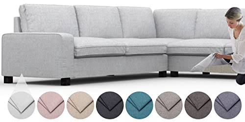 comfortly Bezug für Kivik 5-Sitzer-Ecksofa, Ersatz-Schonbezug, strapazierfähig, 16-teilig, Haustier- und schmutzabweisend, strapazierfähiges Nano-Tech-Gewebe, leicht zu reinigen und zu ersetzen