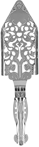Stainless Steel Absinthe Spoon, Vintage Unique Design Hollow Wormwood Spoon for Absinthe Set Cocktail Bar Glass Cup Drinking Sugar Filter(Silver)