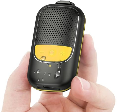 Cassa Bluetooth Potente, Cassa con Autonomia di 24 Ore, Altoparlante Bluetooth Impermeabile IP67, Stereo HiFi Bass Casse Bluetooth, Mini Cassa Bluetooth Portatile 5.3 per Feste, Esterni, Doccia Giallo