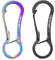 TONIFE Karabiner, Karabinerhaken aus Hochwertigem Edelstahl für Karabinerhaken Schlüsselanhänger, Snap Schnalle Feder Rucksack Verschlüsse (MT2803 Schwarz Titan+Regenbogen Titan)