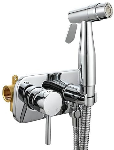 Doccino Per Bidet Per Wc Doccetta Per Wc Con Miscelatore Maniglia Singola Spruzzino Doccia Tutto In Rame cromo girare