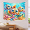 YTPONBCSTUG Fisch Wandtücher Tapisserie cartoon Tier Wandbehang Für Schlafsaal Wohnzimmer Wanddeko Deko 100cmx150cm