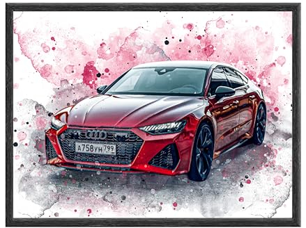 STEIGEL® Dein Fahrzeug als personalisiertes Portrait/Auto, Motorrad, Traktor, etc./ als Poster, Leinwand oder gerahmtes Bild/einzigartiges Geschenk (Poster, 20x30)