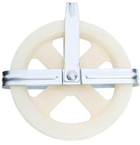 Sarini Lot de 2 poulies pour Corde à Linge, extracteur de Corde à Linge, Roue en Nylon de avec Tige en Aluminium, antirouille, résistant aux intempéries, Convient aux Cordes à Linge extérieures