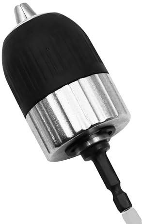 Generic 2-13mm Drill Chuck Converter with 3/8-24UNF Thread Hex Shank Adapter, Keyless Metal Chuck for Electric Drills, Heavy-Duty 3-Jaw Grip for Secure Bit Swaps