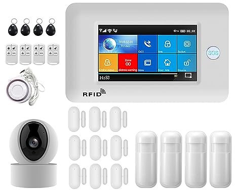 WiFi GSM Alarm System With IP Camera Baby Monitor Pet Camera Security System Security Burglar Alarm APP Control(G.)