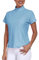 MoFiz Women's Golf Polo Shirt Short Sleeve Tennis Golf Top UPF 50+ Quick Dry Lightweight Gym Workout Running Sport T-Shirt with 1/4 Zip Sky Blue Size XL