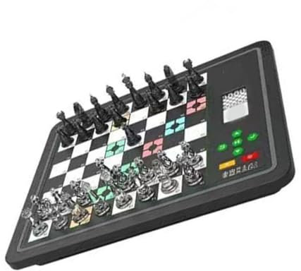 SUNGOOYUE Siep von Intelligentem Elektronischem Schach mit Karten von Sensoren und Runden LEDs mit Vollem Konzentration Spiel mit Magnetisch Tragbarem Schach für Erwachsene Vorteile Entwicklung von