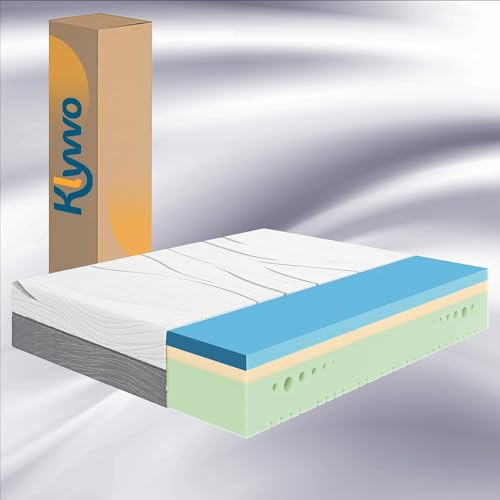 Kaltschaummatratze & Memory Foam Matratze 120x200, Höhe 20 cm, H3/H4 Doppelseitige Härte, atmungsaktiv, 7-Zonen-Technik zur Druckentlastung, ideal für alle Schlafpositionen, 100-Nächte-Testschlaf