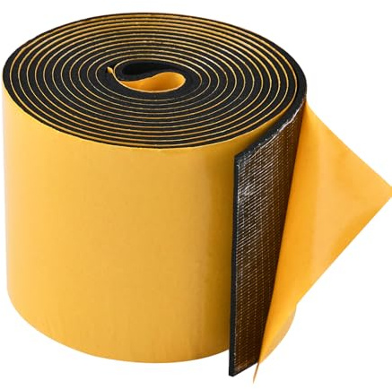10M Foam Tape Self Adhesive 100mm Wide - 3mm Thick,Neoprene Weather Strip,Rubber Gasket Seal,Anti-Vibration,Anti-Collision, Shockproof Insulation for Window Door Car