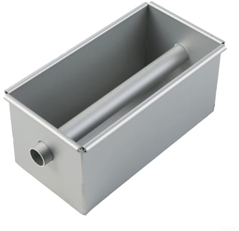 Linnkyfloa Quadratische Brotbackform aus Aluminiumlegierung mit Mittelrohr, Antihaft-Kastenform für Kuchen, Pudding, Gelees und Hackbraten, leicht zu lösen und spülmaschinenfest (D)