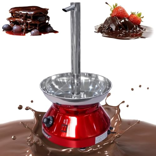 Machine À Fontaine À Chocolat 3000 Ml, Modèle de Robinet 230 W, Machine À Cascade de Chocolat avec Contrôle de la Température, Fontaine À Fondue en Acier Inoxydable pour Fête, Mariage, Anniversaire