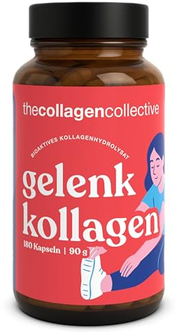 The Collagen Collective Gelenk Pulver Kapseln - Hochdosiert Bioaktive Peptide Typ 1, Kollagenhydrolysat bei Gelenkschmerzen Arthrose Sports Knorpelaufbau Knie Bindegewebe (6 PACK)