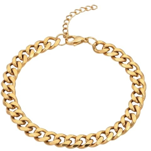 Karma NH10797273 Fußkettchen Gold 21,5 cm Edelstahl PVD beschichtet wasserfest hypoallergen modern Fusskette Fußschmuck Urlaub Strand Abendmode Accessoires Damen