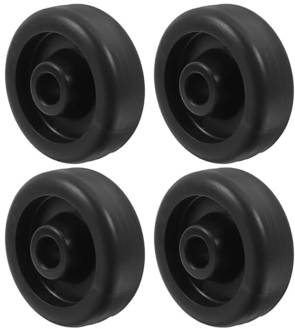 DIYEAH 4 Stück Pack Schwarze Rollenräder aus Pp und Pa für Fitnessgeräte mit Verschleißfestem Material und Einfacher Mobilität für Heimtraining an Laufband und Heimtrainer