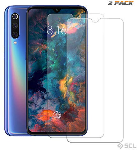 SCL Protector Pantalla para Xiaomi Mi 9 Cristal Templado Xiaomi 9 Protector de Pantalla [2 Piezas], [Apertura Precisa, 2,5D Borde Curvo, 9H Dureza], Screen Protector for Xiaomi Mi 9