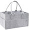 Yueshop Grey Felt Baby Diaper Caddy Nursery Storage Wipes Bag Nappy Organizer Container (Grey)