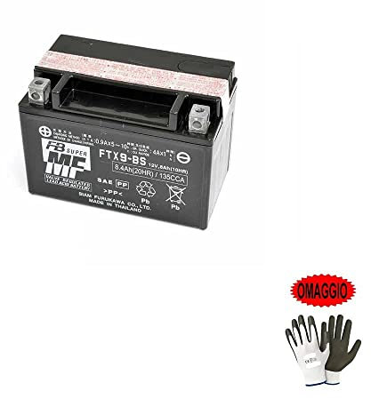 COMPATIBLE WITH TRIUMPH 675 Daytona R 2011 BATTERY ALREADY READY TO USE FURUKAWA FTX9-BS BATTERIES 8 AMPERE 12 VOLT SPECIFIC FOR MOTORCYCLE SCOOTER 150X87X105