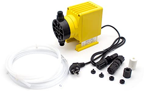 Toplionace Pompe Doseuse à Diaphragme électromagnétique Automatique 220V, Pompe à Débit Quantitatif Résistant à la Corrosion Réglable (30L/H)
