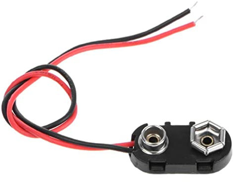hero-s PP3 9V Batteria Clip Connettore I Tipo Cavi Stagnati 150mm Nero Rosso