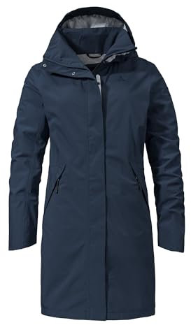 Schöffel Damen Parka Sardegna Regen Mantel, Navy Blazer, 42 EU