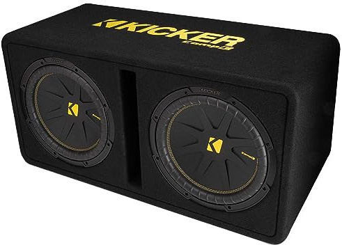 Kicker 50DCWC122 Dual CompC 12-inch Subwoofers in Vented Enclosure, 2-Ohm