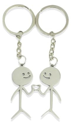 EODKSE 2 Porte-clés Doodle personnalisés avec Smiley Face Cool, Création Unique Faite à la Main pour ado Fille et garçon, comme Cadeau créatif et Original pour la Saint-Valentin, Hommes et Femmes