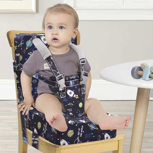 Sitzerhöhung Stühle Kind für Den Tisch - Kinder Sicherheitsgurte mit Hoher Rückenlehne aus PU Material Leicht zu Reinigender Stabiler Sitzkissen Stuhl Kinder für Den Esstisch für Baby