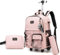 HTgroce Cartable a Roulette Fille Sac a Roulette Fille pour Primaire Scolaire Cartable Roulette Fille