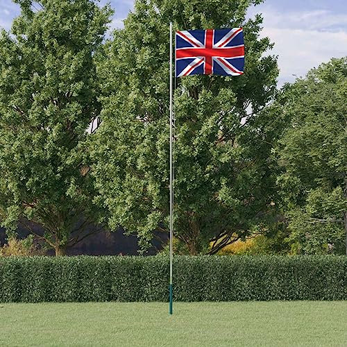 Haushaltsartikel, UK-Flagge und Mast, 6,23 m, Aluminium, Anzugmöbel