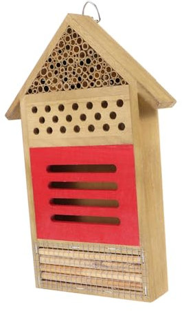 PHENOFICE Bienenhotel Aus Holz Bienenhäuser Für Garten Mit Löchern Und Lücken Als Nistplatz Für Weibliche Bienen Unterschlupf Für Insekten