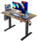 Cubiker Standing Desk Height Adjustable Electric Desk, 120 * 60cm Stand up Table, Sit Stand Home Office Desk with Splice Board, Vintage Brown