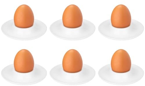 Vicloon Egg Holder Set,6pcs Plastic Egg Cups,Boiled Egg Cup with Base,Stackable and Storable for Breakfast,Dining Table,Kitchen Drawer,Family Gathering,Camping Picnic
