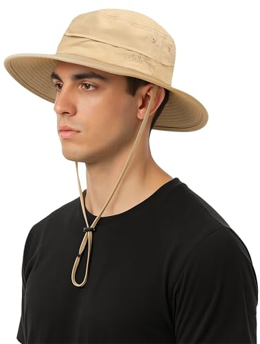 Alpenwert Sonnenhut Damen Herren UPF 50+ UV-Schutz – Fischerhut, Wanderhut, Angelerhut & Regenhut wasserdicht, atmungsaktiv, Faltbarer Sommerhut mit Kinnband für Angeln Camping & Outdoor