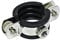 rohrfix-24 Edelstahl Rohrschelle V4A mit Gummieinlage 21-23 mm / 1/2 Schwarz