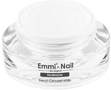 Emmi Nail Studioline French-Gel Super White | LED UV Nagellack für French Nails | Aufbaugel für Gelnägel | Perfekte Deckkraft | Mittelviskos, selbstglättend | Kein Umrühren & Vergilben | 15ml